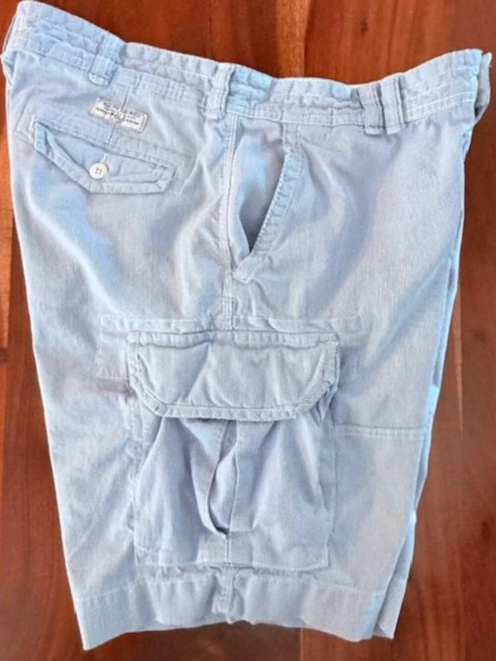 VTG EUC Polo Ralph Lauren 38 Gellar Hickory Railroad Stripe Cargo Shorts Size 38